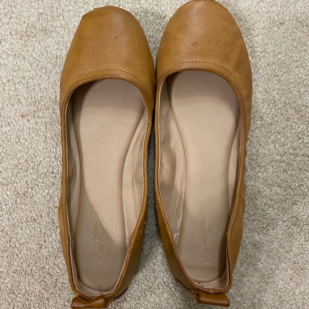 Brown flats size 7.5 target worn and in good condition